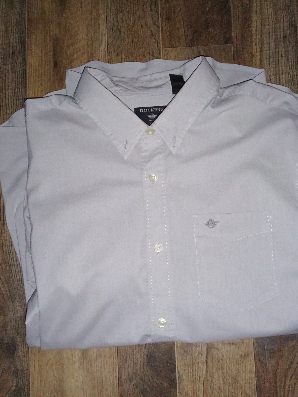 Dockers Men's Light Gray Button-Down Shirt XL